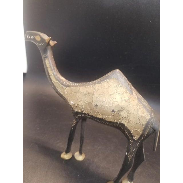 Vintage Brass Camel Figurine, two toned