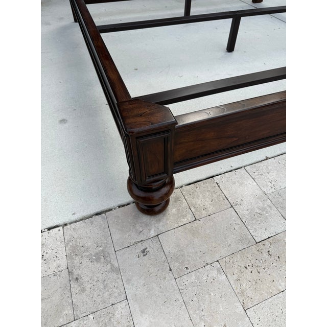 Bernhardt Upholstered Tufted Lather Headboard King Size Bed. Very elegant classic panel design with wood frame that works...