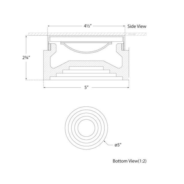 Modern Kelly Wearstler for Visual Comfort Signature Otto 5" Solitaire Flush Mount in Antique-Burnished Brass with Alabaster For Sale - Image 3 of 3