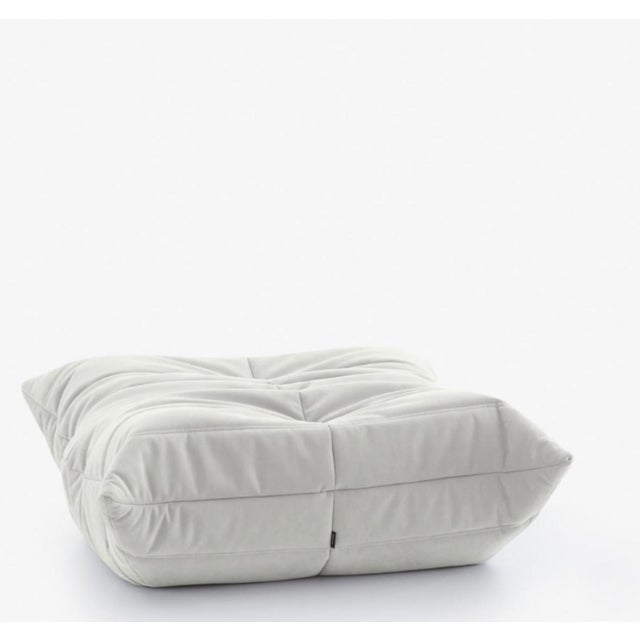 Ligne Roset Brand New Alcantara Ligne Rose Togo Ottoman For Sale - Image 4 of 4