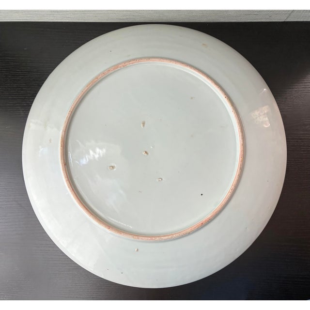 Antique Meiji Era Japanese Kutani Porcelain Platter Samurai For Sale - Image 10 of 10