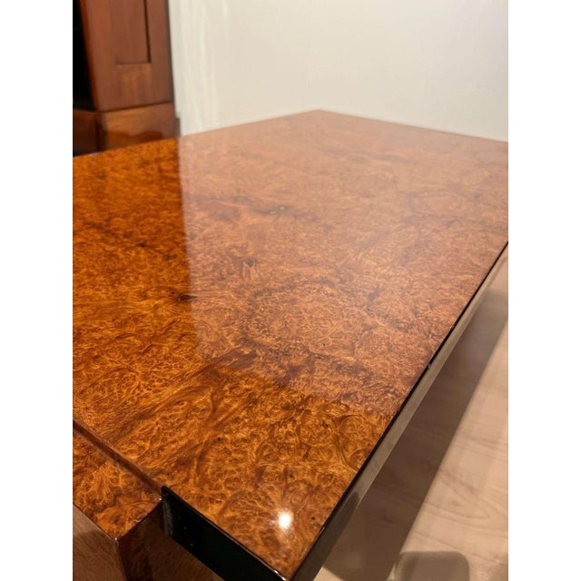 Art Deco Sofa Table in Amboyna Roots Veneer, France, 1930s For Sale - Image 12 of 13