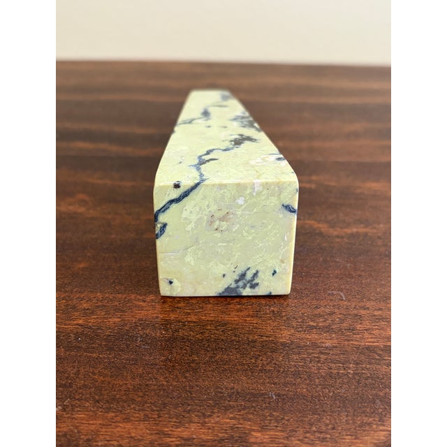 Yellow and Black Marble Obelisk With Dramatic Veining For Sale - Image 11 of 11