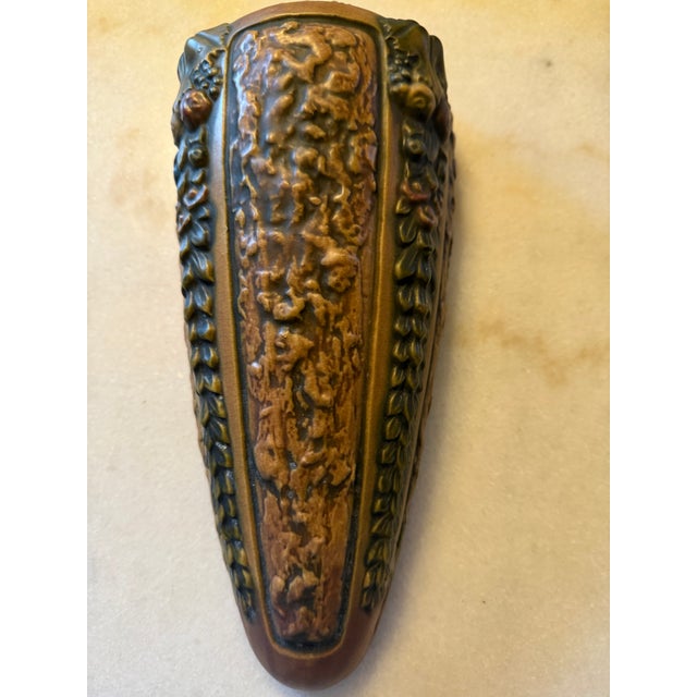 Sculpture Materials Antique Roseville Florentine Large Wall Pocket - 12.5"h - ca.1924 For Sale - Image 7 of 8
