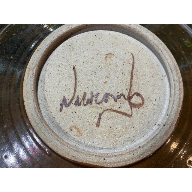 Large Mid 20th Century Gerald Newcomb Studio Pottery Charger For Sale - Image 9 of 9