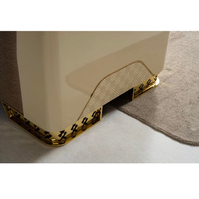 Casa Milano Asos 3-Piece Luxury Italian Living Room Set in Beige & Gold For Sale - Image 9 of 17