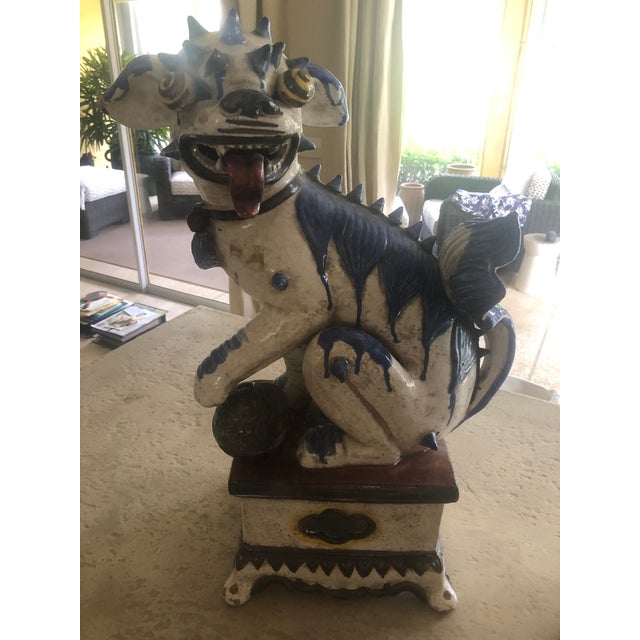 Pair of Italian Mid-Century Terracotta Temple Dogs For Sale In West Palm - Image 6 of 10