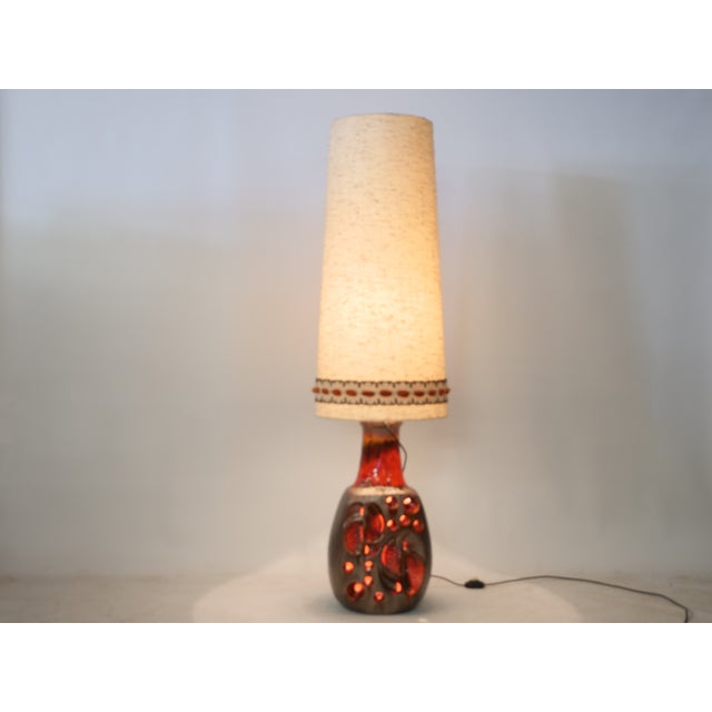 German Fat Lava Ceramic Floor Lamp from Hülstadt Leuchten, 1960s For Sale - Image 10 of 11