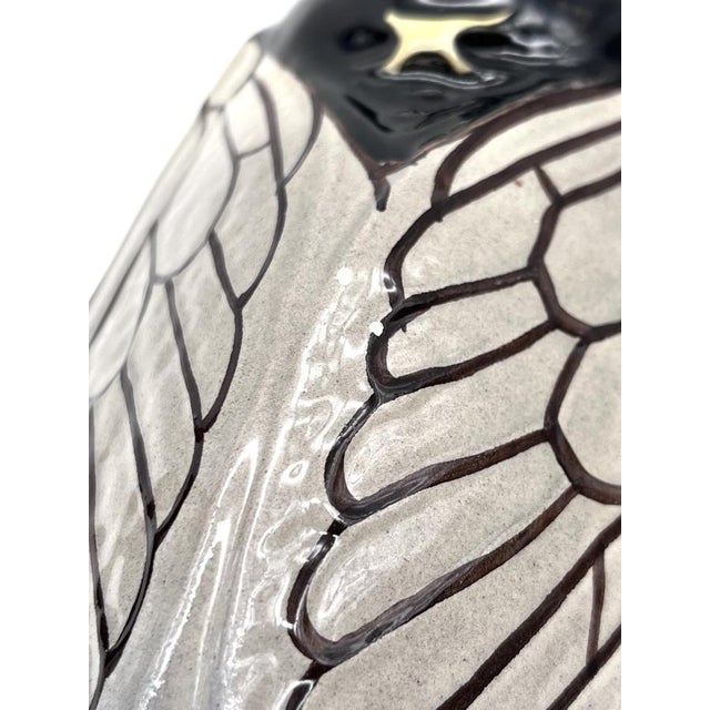 Faience Wall Cicada Sculpture from Louis Sicard, France, 1950s For Sale - Image 10 of 15