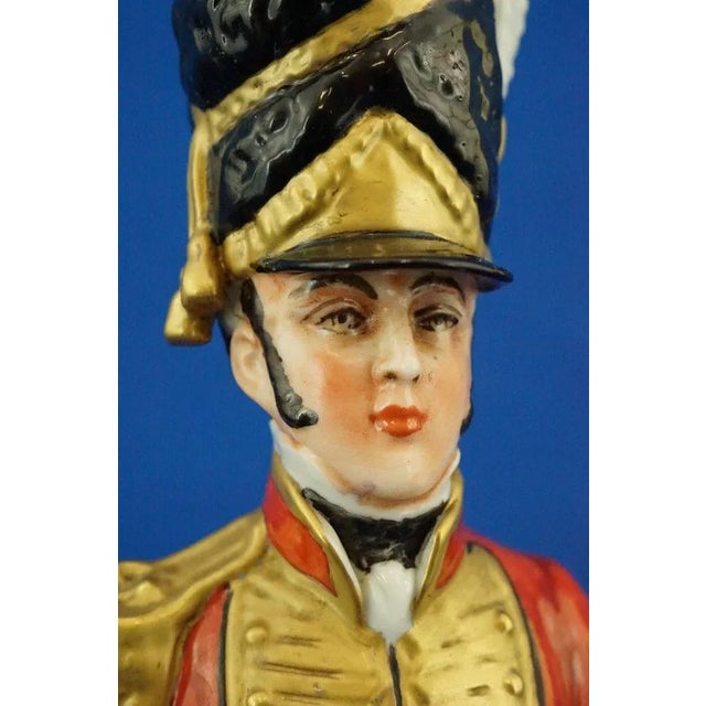 Porcelain Sculpture of Napoleonic Soldier from Capodimonte Manufacture For Sale - Image 14 of 18