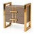 Taupe Glass Two-Drawer Nightstands with Architectural Brass Frames from Justfurnituress SRL, Set of 2 For Sale - Image 4 of 10
