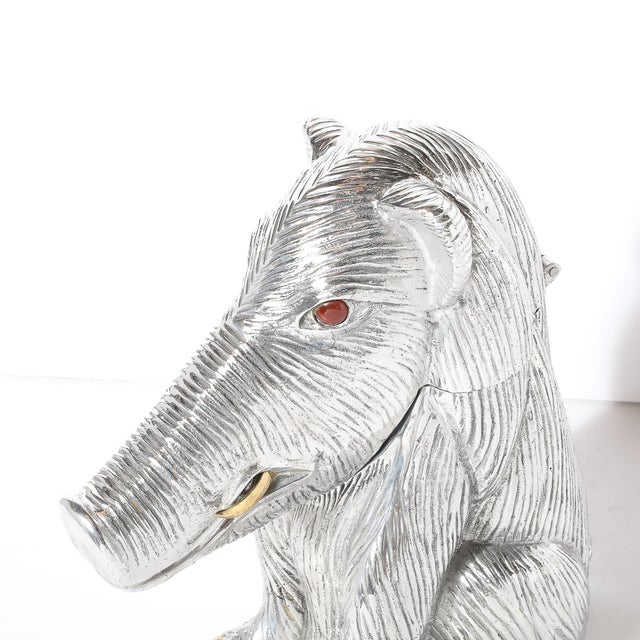 This striking Mid-Century Modernist wine cooler/champagne bucket was designed and signed by Arthur Court in 1982,...