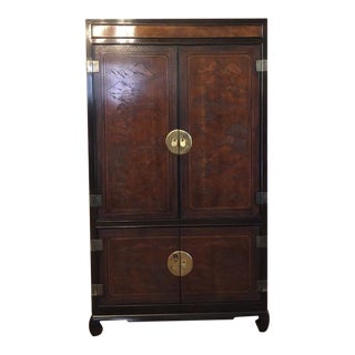 1980s Drexel Chinoiserie Bar Cabinet For Sale
