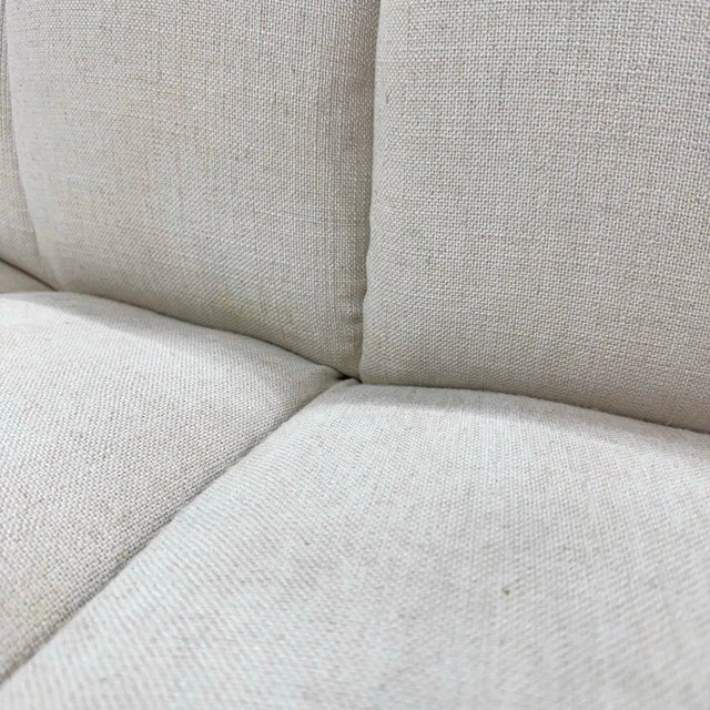 Postmodern Channeled Scalloped Beige Fabric Sections Sofa - 6 Pieces For Sale - Image 12 of 12