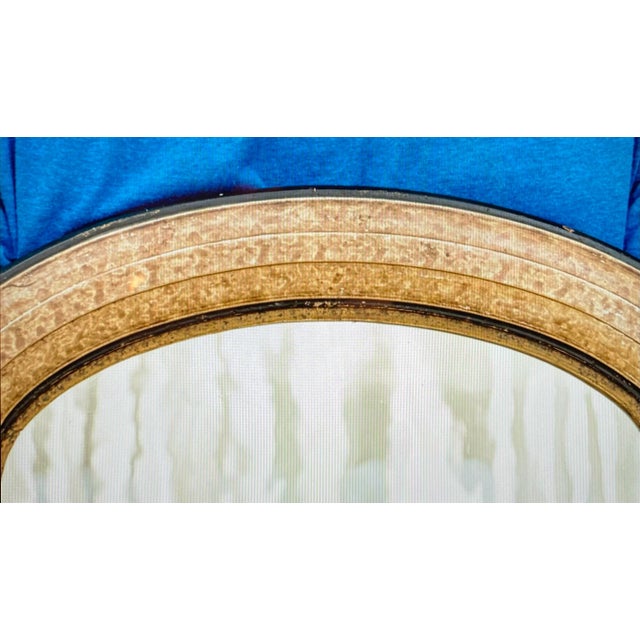 Late 19th Century Antique 19th-Century Gilt and Painted Arched Mirror For Sale - Image 5 of 5