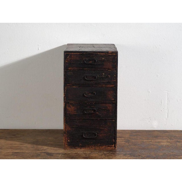 Japanese Vertical Ko-Dansu Filing Cabinet For Sale - Image 5 of 11
