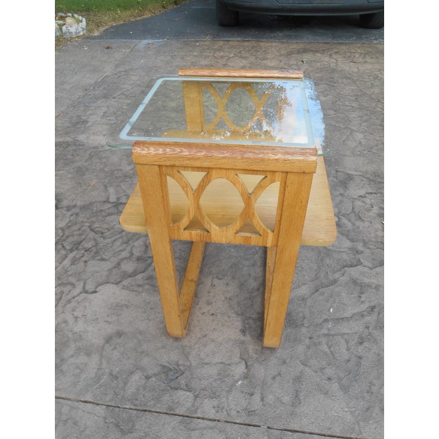 1940s Hollywood Regency Beechwood Side Table Chairish
