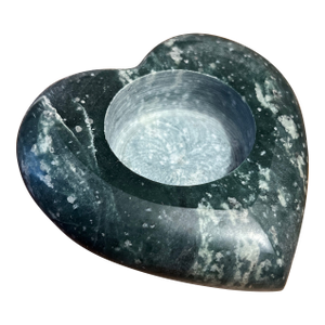 Vintage Natural Wonders Heart Shaped Marble Tealight