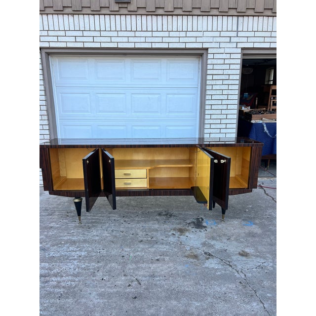 French Art Deco 1930's Macassar Ebony Sideboard For Sale - Image 9 of 12