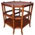 English Palm Beach Regency Octagonal 3-Tier Faux Bamboo Side Table With Woven Rattan & Glass For Sale - Image 3 of 10