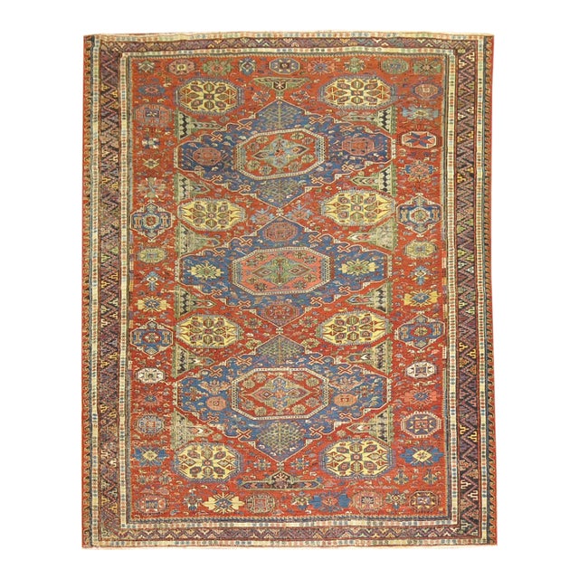 19th Century Tribal Soumac Flat-weave - 7'3" x 8'8" For Sale