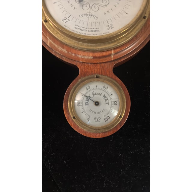Mid-Century Modern Vintage Swift Instruments Inc. Boston Mass Barometer - Decorative For Sale - Image 3 of 8