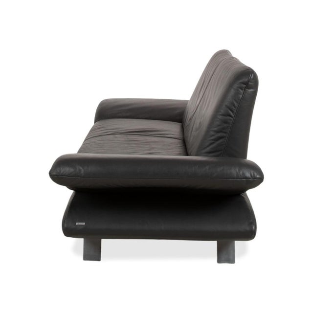 Rossini Two-Seater Leather Sofa with Black with Manual Function by Koinor For Sale - Image 15 of 16