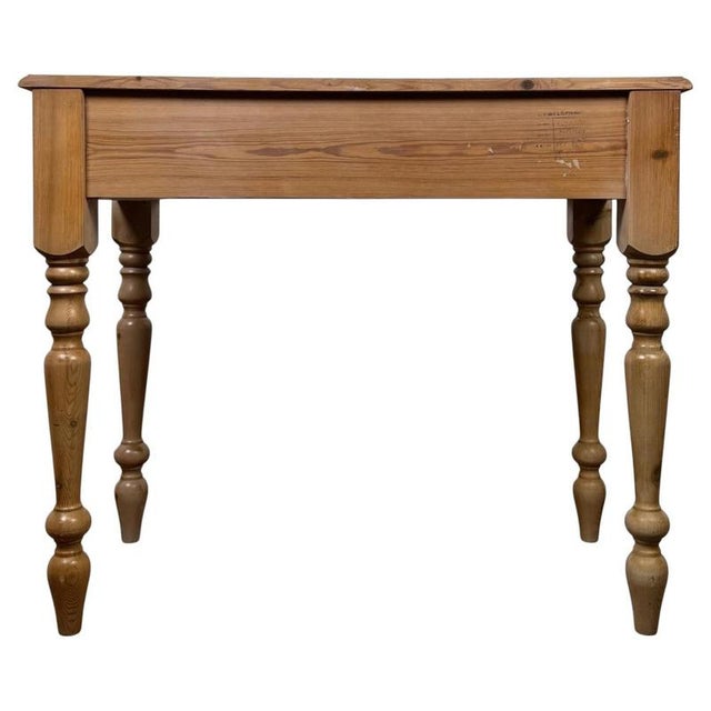 Brown 20th Century Vintage Pine Writing Desk For Sale - Image 8 of 12