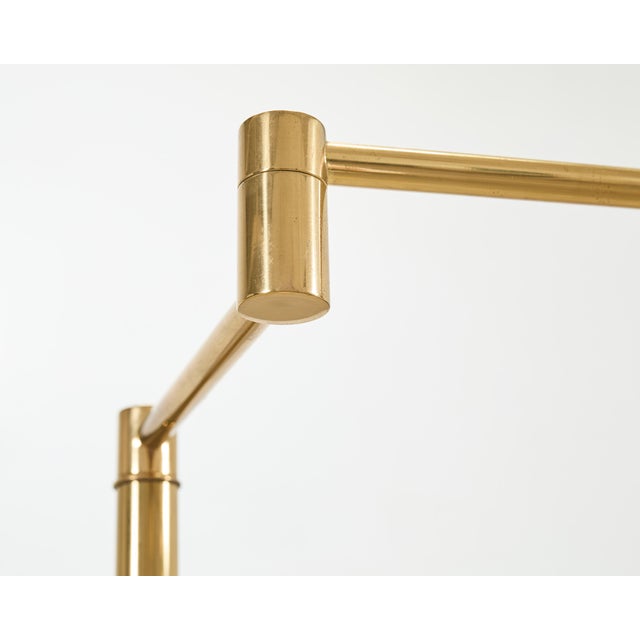 Late 20th Century Mid-Century Modern Casella Brass Articulated Pharmacy Floor Lamp For Sale - Image 15 of 18