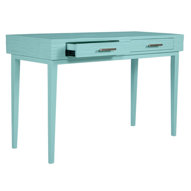 Athena Desk in Turquoise For Sale In West Palm - Image 6 of 8