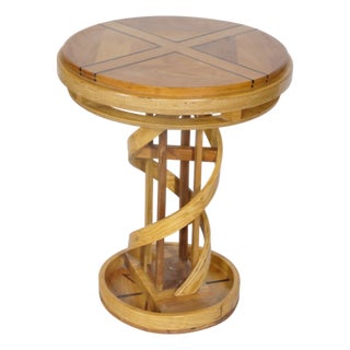 Helix Side Table in Cherrywood, 1980s For Sale