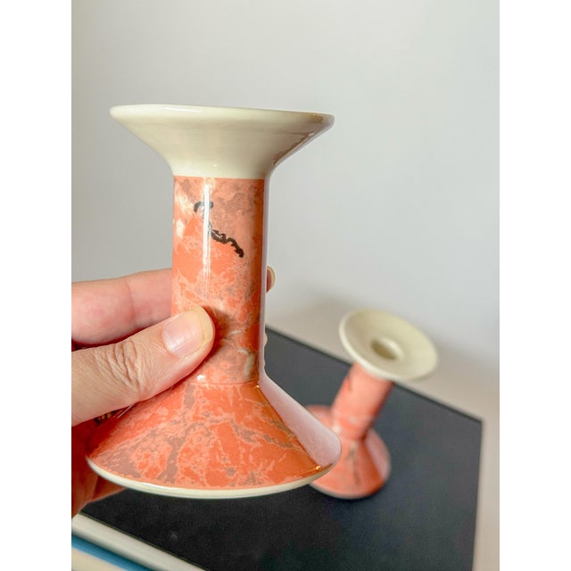 Contemporary Vintage Villeroy and Boch Siena Candlesticks- Set of 2 For Sale - Image 3 of 6