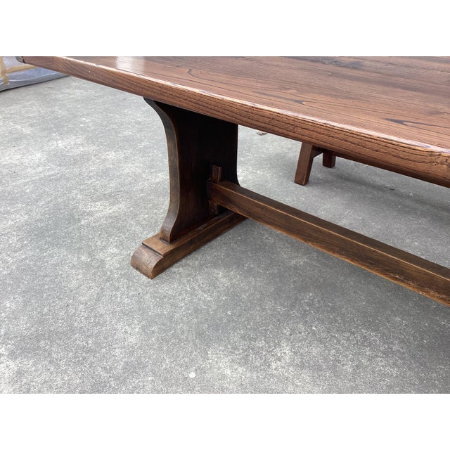 French Oak Farmhouse Table W/ Benches For Sale - Image 13 of 17