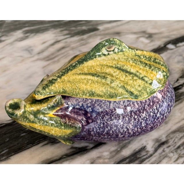 LastCHANCE!Italian Majolica Style Eggplant Tureen For Sale - Image 10 of 12