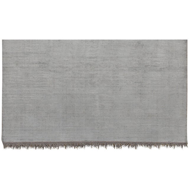 Contemporary 2010s Contemporary Simplicity Aqua/Silver Rug - 6'9" X 10' For Sale - Image 3 of 8
