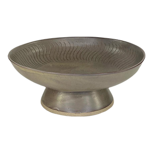 1960s Marshall Studios Gordon & Jane Martz Indiana Stoneware Footed Salad Serving Bowl