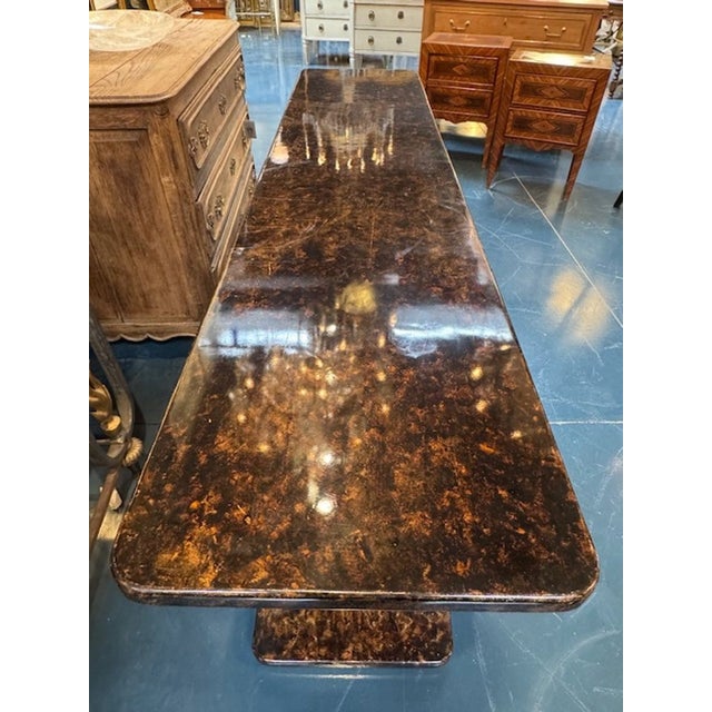 Mid-Century Modern Karl Springer Design Parchment Console Table For Sale - Image 3 of 6