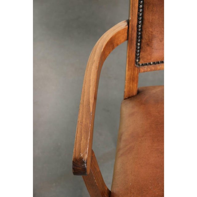 Sheepskin Dining Chairs in Warm Cognac Color, Set of 2 For Sale - Image 6 of 15
