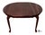 Wood Vintage Queen Anne Style High Gloss Mahogany Extension Dining Table For Sale - Image 7 of 11