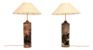 Vintage Danish Ceramic Table Lamps attributed to Conny Walther, 1960, Set of 2