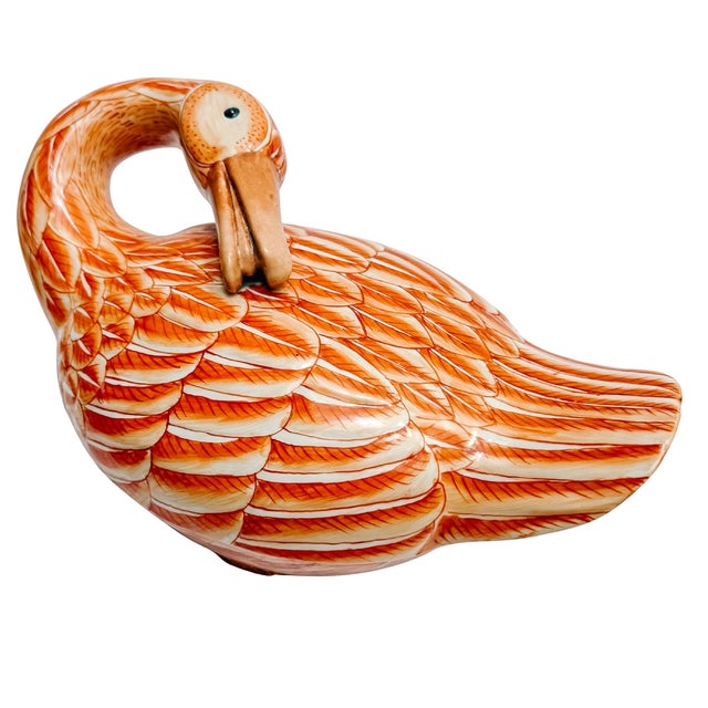 Vintage Famille Rose Goose Form Tureen For Sale In San Diego - Image 6 of 10
