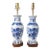 Chinoiserie Blue and White Porcelain Vase Table Lamps For Sale