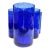 Bubbled Cobalt Tumblers- Set of Six For Sale