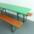 Vintage German Painted Beer Table & Benches, Set of 3 For Sale - Image 6 of 7