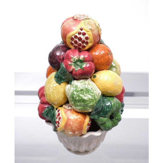 Italian Ceramic Fruit Baskets by Bassano Zortea, Italy, 1958, Set of 2 For Sale - Image 4 of 14