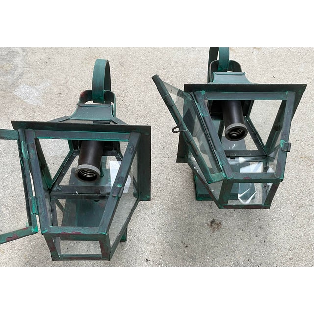 High-End Solid Copper Outdoor Lanterns Made in Usa For Sale - Image 14 of 15