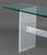Modern Glass Top Console Table With Lucite and Steel Base For Sale In New York - Image 6 of 9