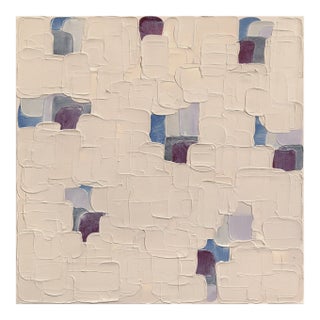 Beige Baby 1 - Original Neutral Textured Abstract Acrylic Painting on Canvas For Sale