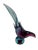Mid-Century Modern Murano Glass Bird Sculpture in Blue and Amethyst For Sale - Image 3 of 9