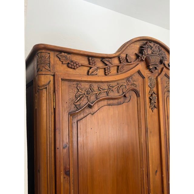 Antique Hand Carved Wardrobe For Sale - Image 4 of 12